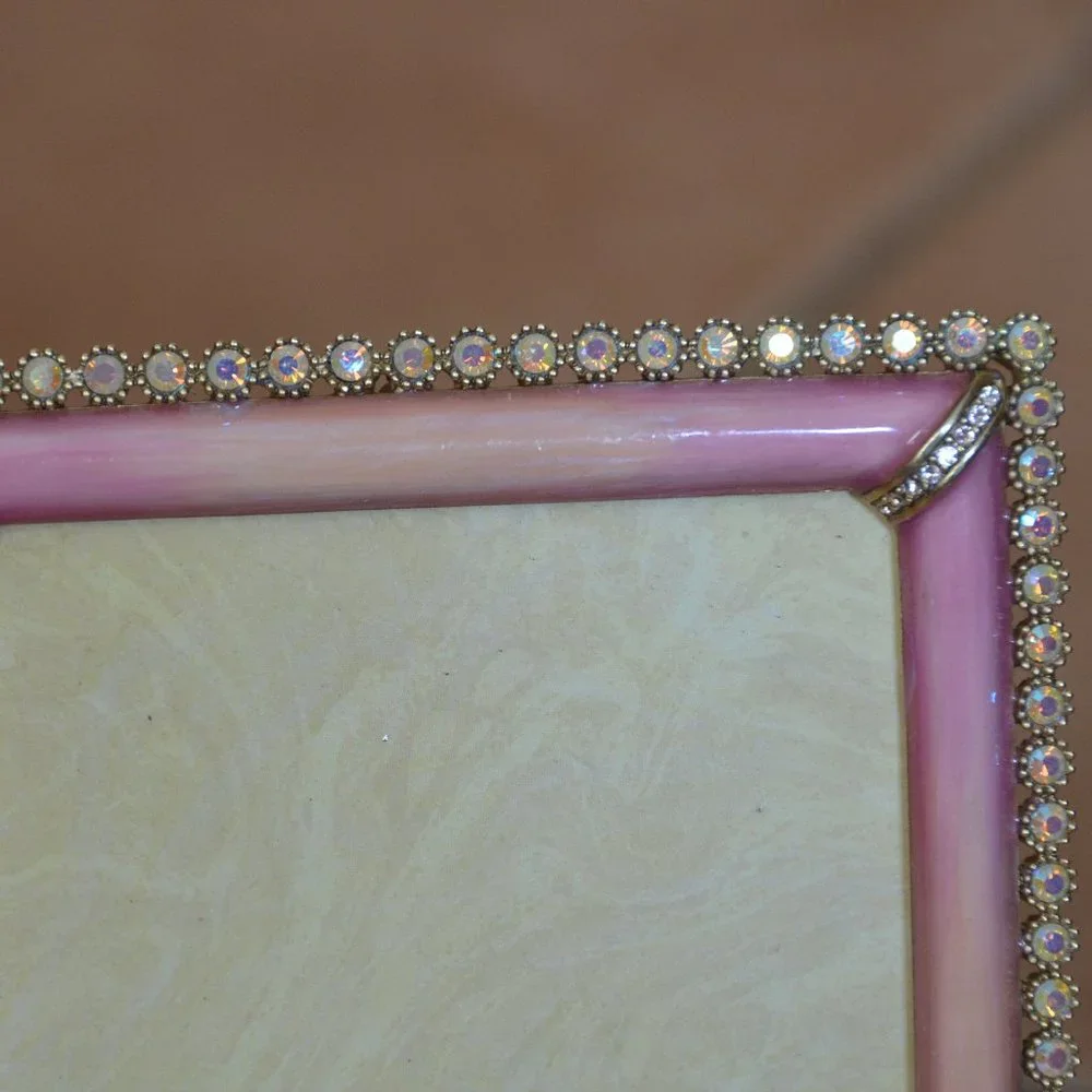 NEW RARE JAY STRONGWATER LORRAINE EASTER AZALEA CRYSTAL STONE EDGE ENAMEL FRAME
